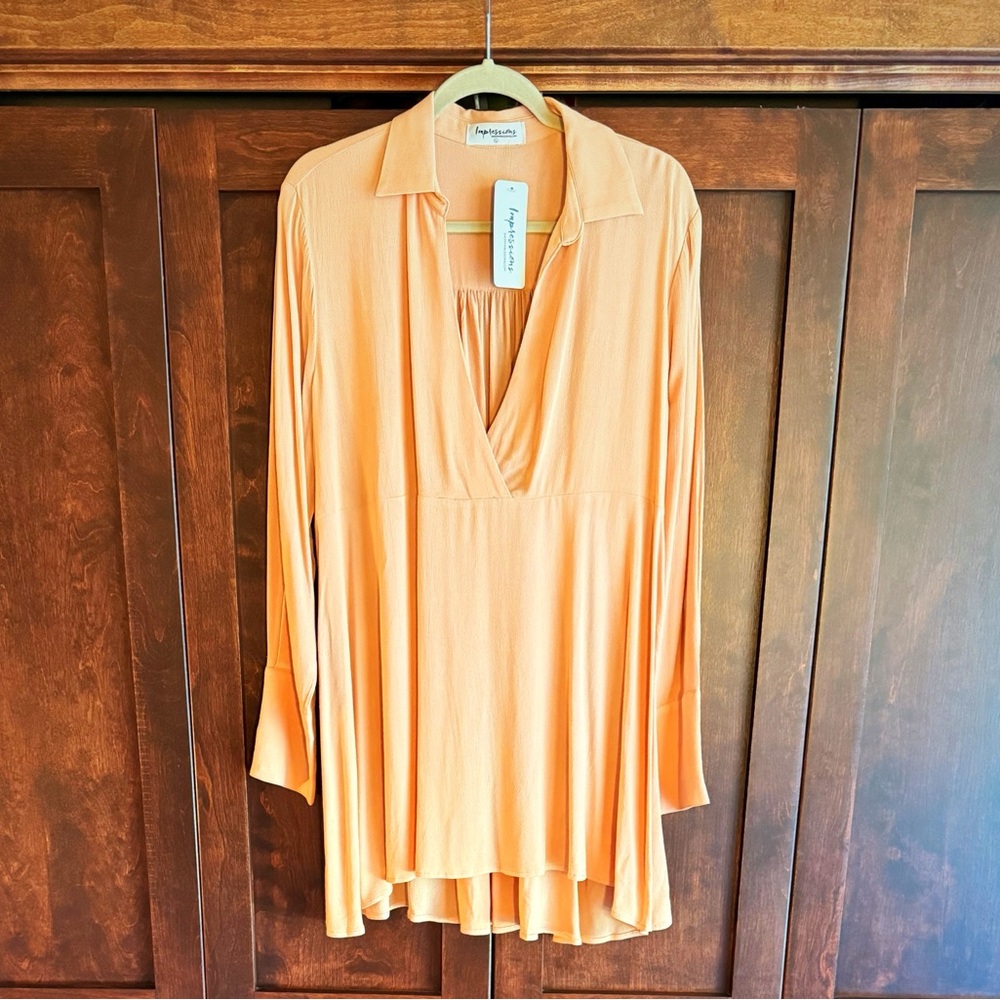 Impressions Peach Tunic Top